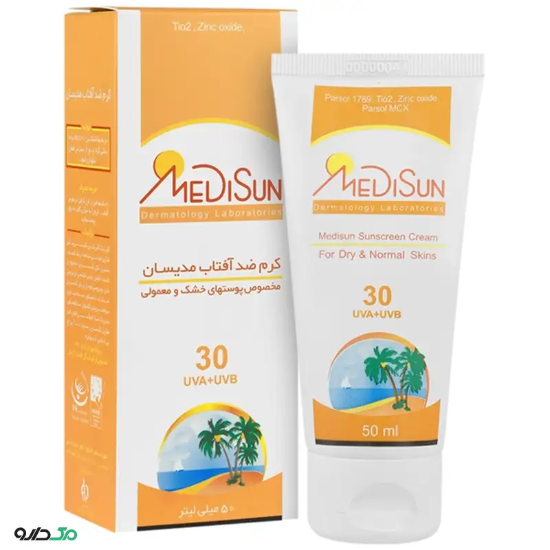 کرم ضد آفتاب پوست خشک مدیسان SPF30